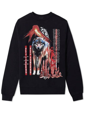 12th Anniversary Wolf Print Sweatshirt CMBA009F175060041088 - MARCELO BURLON - BALAAN 1