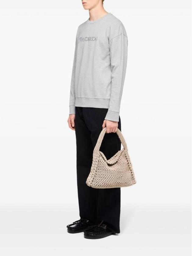 Embroidered Logo Sweatshirt Light Grey Melange - JW ANDERSON - BALAAN 4