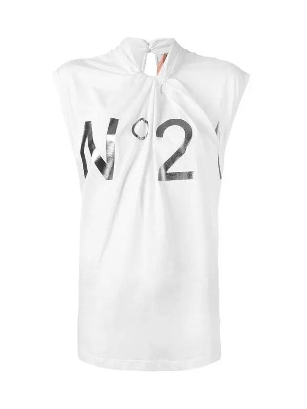 Logo twist neck t shirt white F081 4157 1101 - Nº 21 - BALAAN 2