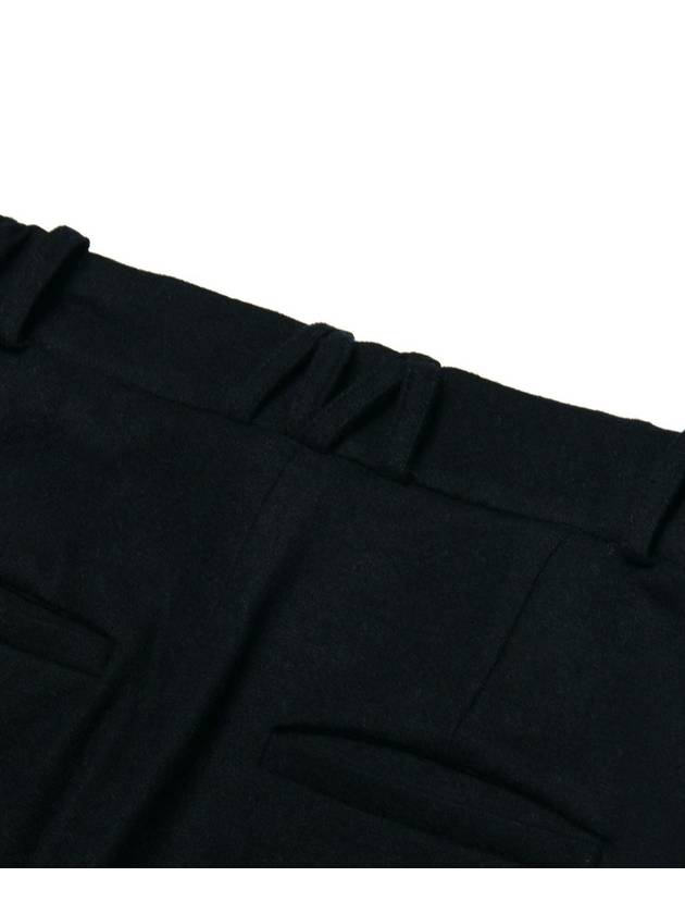 Women's Wool Wide Cargo Slacks Black - MOTH - BALAAN 7