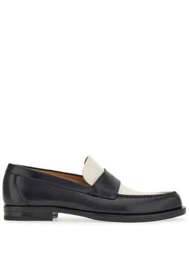 Signature Logo Loafers Black White - SALVATORE FERRAGAMO - BALAAN 1