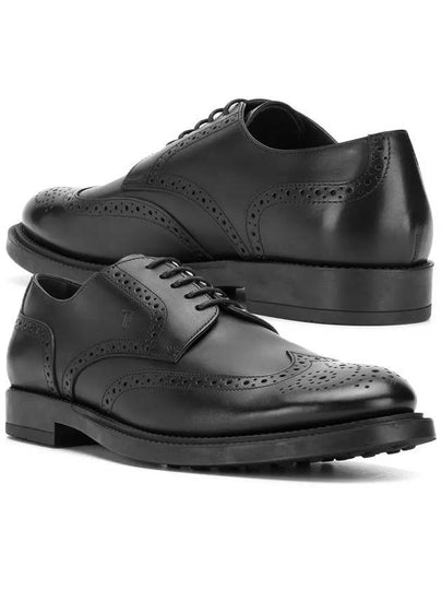 Leather Lace-Up Brogue Black - TOD'S - BALAAN 2