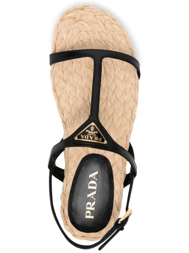 N26 women sandals logo detailed nappa flat sandals - PRADA - BALAAN 5