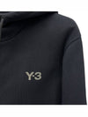 Logo Graphic Print Zip Up Hoodie Black - Y-3 - BALAAN 4