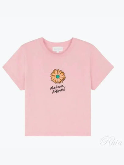 Floating Flower Short Sleeve T-Shirt Pink - MAISON KITSUNE - BALAAN 2