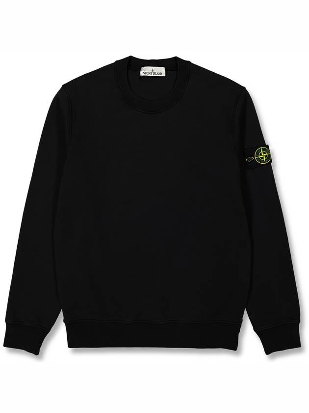 Compass Patch Cotton Sweatshirt Black - STONE ISLAND - BALAAN 2