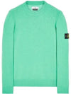 Wappen Patch Crew Neck Wool Knit Top Green - STONE ISLAND - BALAAN 2