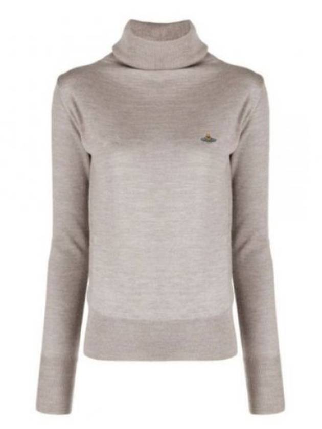 Bea ORB Embroidered Logo Turtleneck Grey - VIVIENNE WESTWOOD - BALAAN 2