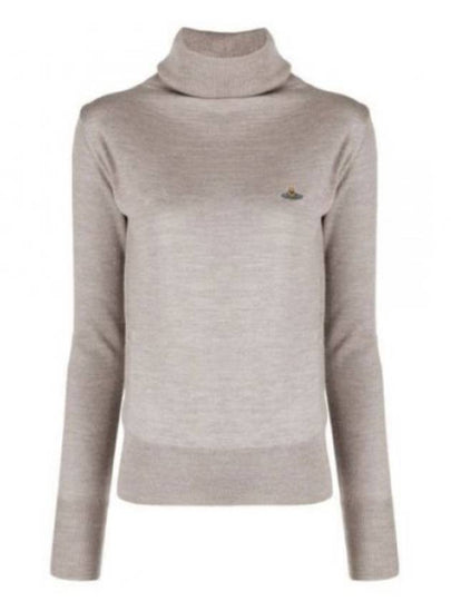 Bea ORB Embroidered Logo Turtleneck Grey - VIVIENNE WESTWOOD - BALAAN 2