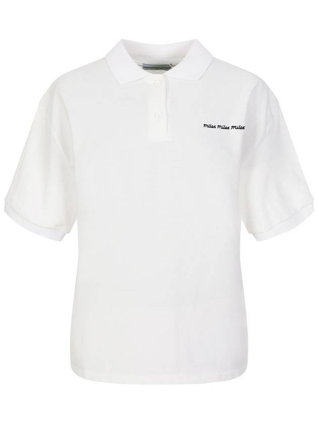 cotton pique polo shirtwhite - MILESANDMILESANDMILES - BALAAN 1