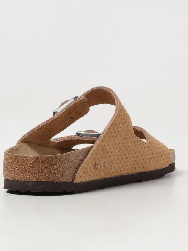 Arizona Perforated Suede Slippers Beige - BIRKENSTOCK - BALAAN 4