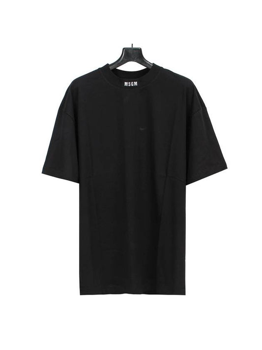 Men's Logo Overfit Short Sleeve T-Shirt Black - MSGM - BALAAN 2