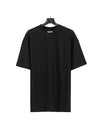 Men's Logo Overfit Short Sleeve T-Shirt Black - MSGM - BALAAN 1