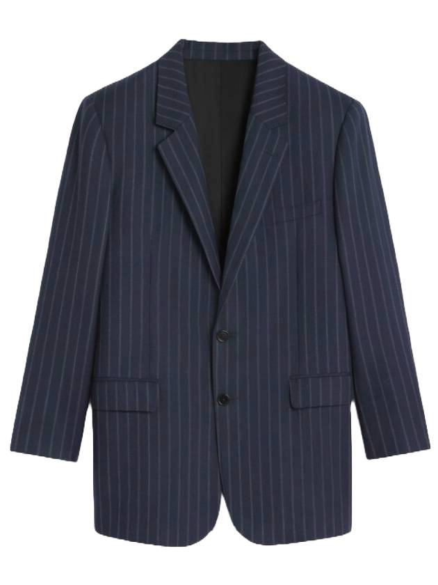 Tammy Striped Wool Blazer Jacket Navy - CELINE - BALAAN 1