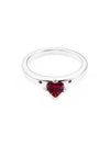 Sparkling Heart Ring Red Silver - PANDORA - BALAAN 2