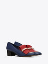 Logo Fringe Loafer Pumps Navy - VALENTINO - BALAAN 3