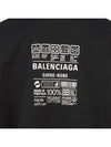 Women's Care Label Hooded Top Black - BALENCIAGA - BALAAN.