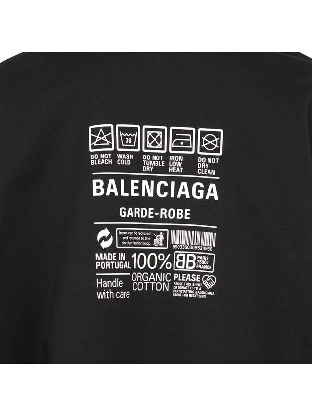 Women's Care Label Hooded Top Black - BALENCIAGA - BALAAN.