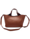 T Timeless Leather Mini Tote Bag Brown - TOD'S - BALAAN 5