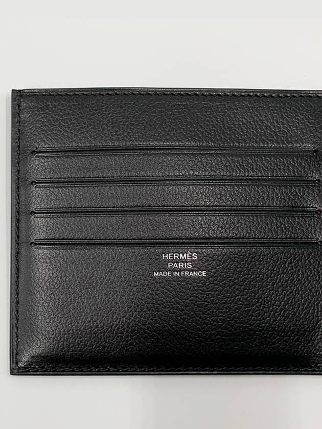 Men s Citizen Twill Compact Card Holder Evergrain Silk Noir Blue Half Wallet H086597CAAA R - HERMES - BALAAN 6