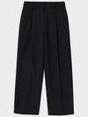 Summer Wool One-Tuck Slacks Black - NOIRER FOR WOMEN - BALAAN 9