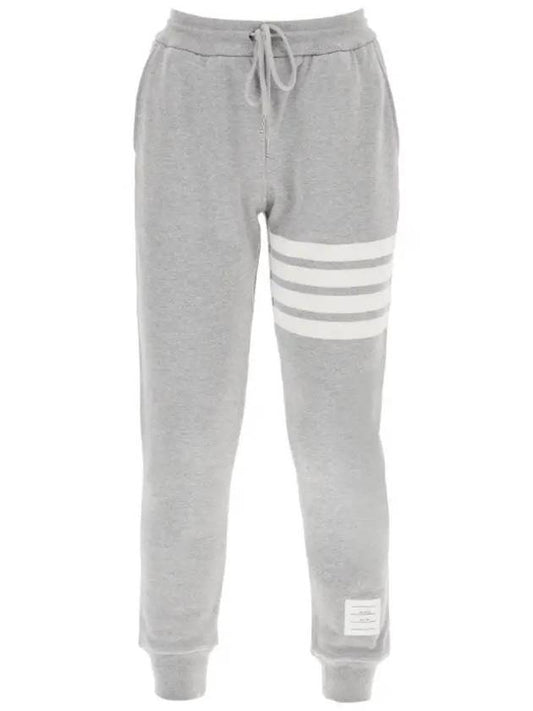 Women's Engineer 4 Bar Cotton Loopback Knit Track Pants Grey - THOM BROWNE - BALAAN 2