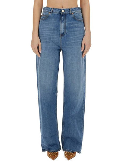 Denim Wide Jeans Blue - VALENTINO - BALAAN 2