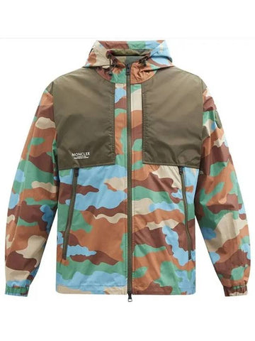 Kounde Camo Print Canvas Hooded Jacket H1091 1A00083 5960X 825 - MONCLER - BALAAN 1