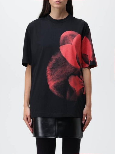 T-shirt Alexander McQueen in cotone con stampa - ALEXANDER MCQUEEN - BALAAN 1