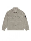 Corduroy Button Utility Shirt Jacket Grey - CP COMPANY - BALAAN 2