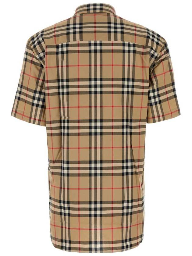 Vintage Check Short Sleeve Shirt Archive Beige - BURBERRY - BALAAN 3