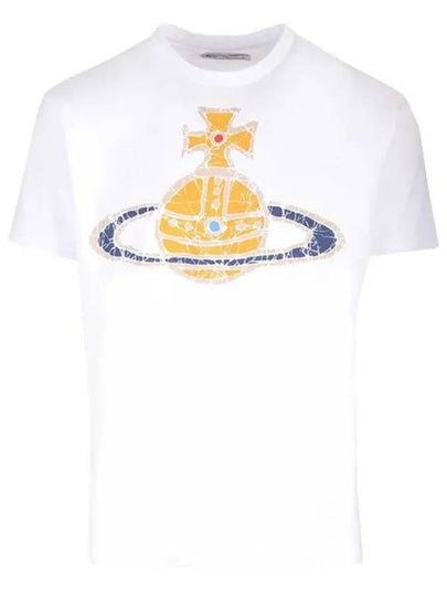 Women's Print Logo Short Sleeve T-Shirt White - VIVIENNE WESTWOOD - BALAAN 2