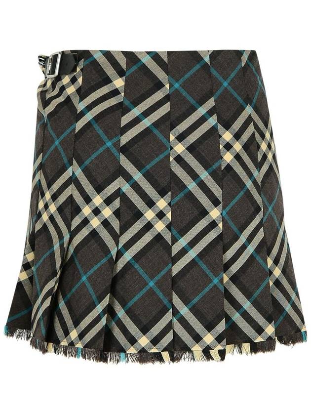 Burberry 'Check' Brown Polyester Blend Skirt - BURBERRY - BALAAN 3