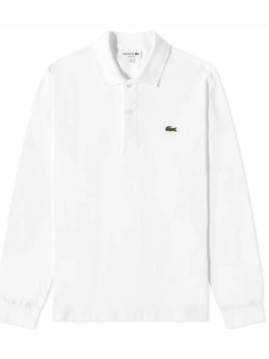 Classic Fit Long Sleeve PK Shirt White - LACOSTE - BALAAN 1