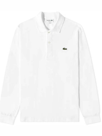 Classic Fit Long Sleeve PK Shirt White - LACOSTE - BALAAN 1