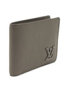 Khaki LV Aerogram Leather Multiple Wallet Half M81734 - LOUIS VUITTON - BALAAN 4