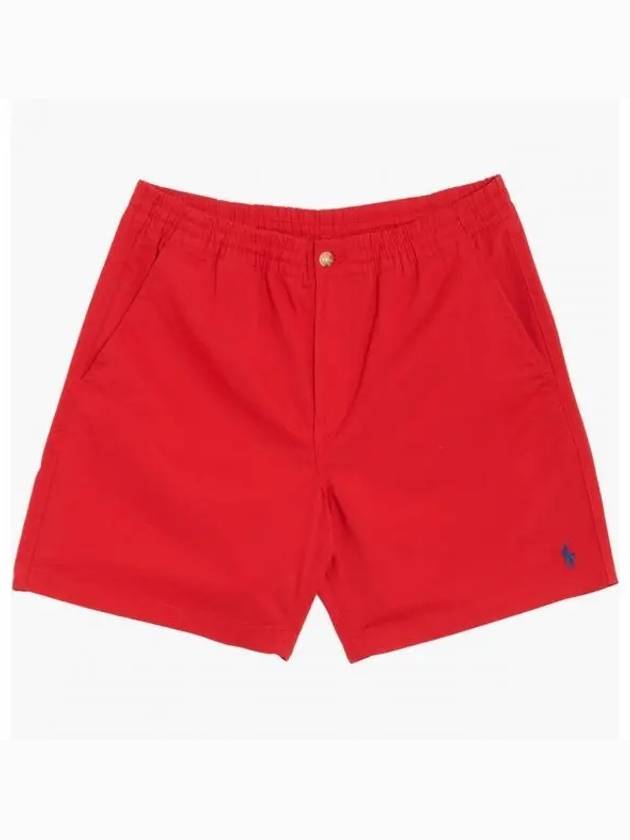 Men's Embroidered Pony Prepster Shorts Red - POLO RALPH LAUREN - BALAAN 2