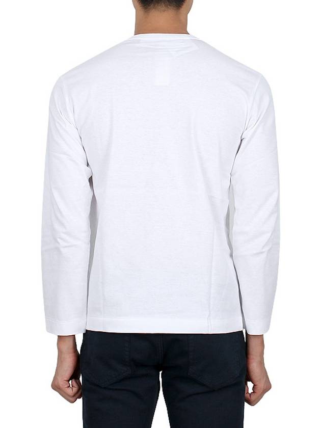 Men's Mini Red Wappen Long Sleeve T-Shirt P1 T308 2 White - COMME DES GARCONS - BALAAN 5