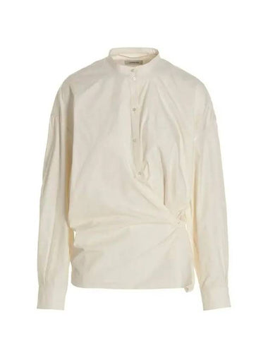 Women's Collar Twist Shirt White - LEMAIRE - BALAAN 1