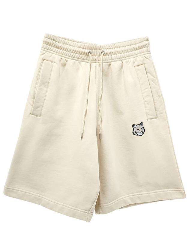 Bold Fox Head Patch Oversized Jog Shorts Beige - MAISON KITSUNE - BALAAN 2