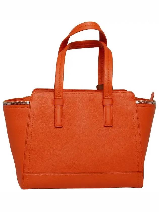 Woman's Leather Suede Calendula Tote Bag Orange - SALVATORE FERRAGAMO - BALAAN 3