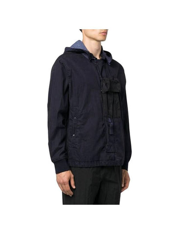 Men's Detachable Goggle Hooded Jacket Black - CP COMPANY - BALAAN 1