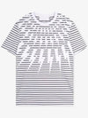 Men's Thunder Stripe Short Sleeve T-Shirt Black White - NEIL BARRETT - BALAAN 3