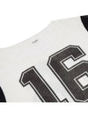 Women's 16 Print Jersey Mesh Crop Short Sleeve T-Shirt Black White - CELINE - BALAAN 4