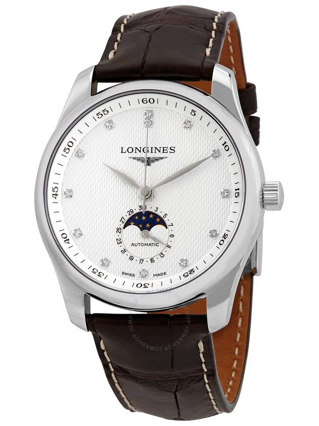 Longines Master Automatic Diamond Silver Dial Men's Watch L2.909.4.77.3 - LONGINES - BALAAN 1