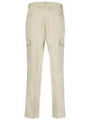 Logo patch slim cut cargo straight pants beige - MONCLER - BALAAN 3