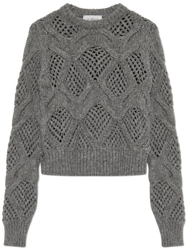 Sportmax Braided Sweater, Women's, Grey - MAX MARA SPORTMAX - BALAAN 1