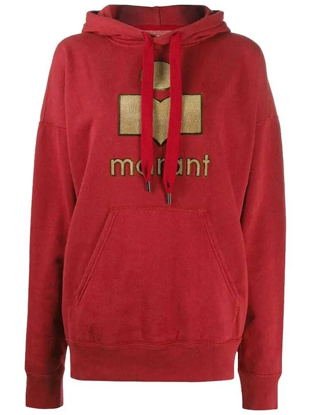 Mansel Big Logo Hoodie Red - ISABEL MARANT - BALAAN 3