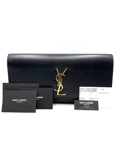 Monogram leather wallet clutch - SAINT LAURENT - BALAAN 1