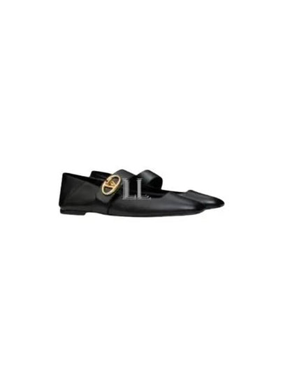 Women's V Logo Rocker Mary Jane Ballerina Black - VALENTINO - BALAAN 2